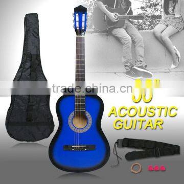 Beginners 38" Acoustic Guitar Wooden Classical Guitar Steel String W/Bag photo-6