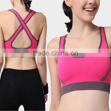 cotton spandex tight sexy bra custom sports top women