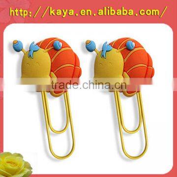 China produced high quality 3d soft plastic custom bookmarks