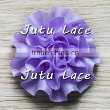 mini satin flower- satin pearl flower with crystal centre- satin cabbage flower