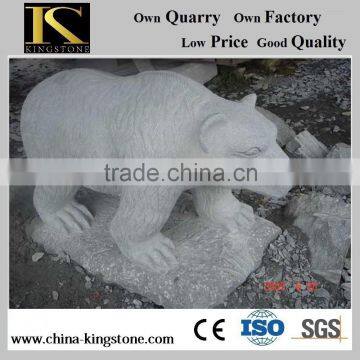 High Quality G603 Grey Granite Animal Bear Statue for Garden