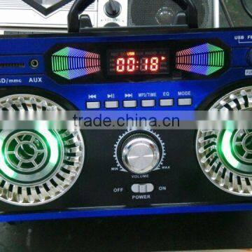 Dongguan New Arrival Multimedia Disco Light Portable Digital Radio with Clock
