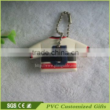 T-shirt shape wholesale high quality soft pvc keychain