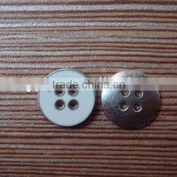 11.5mm paint white 4 holes metal button