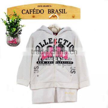 Grey sport fleece heart style kids wear