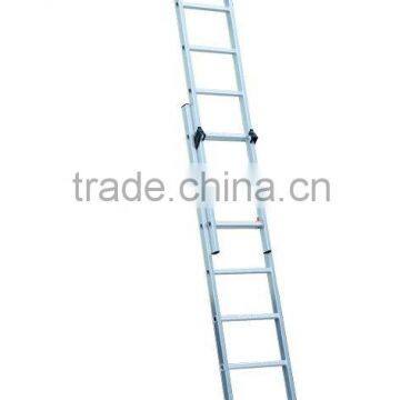 Adjustable step ladder 2-section combination ladder extension ladder