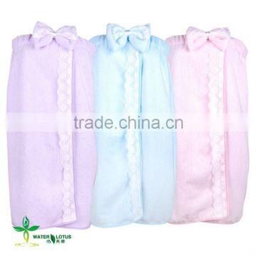 New arrival bowknot microfiber sexy bathrobes