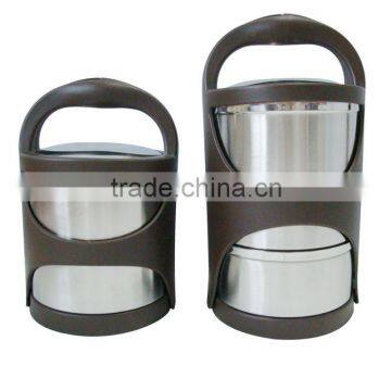 Portable and Colorful Three Layer Lunch Box Set With Compartments for Children photo-3