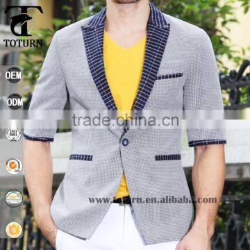 Custom High Quality Men's Slim Fit Linen Cotton Suit Jacket
