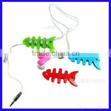 2013 Fashion design earphone cable silicone winder /headphones cable holder