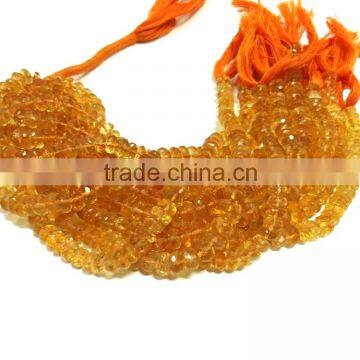 AAA Citrine Faceted Rondelle Beads 6-12 mm 8 Inches Full Strand For Making Any Kind of Beautiful Jewellery