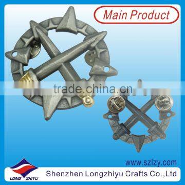 Custom die casting zinc alloy metal chaplain badge