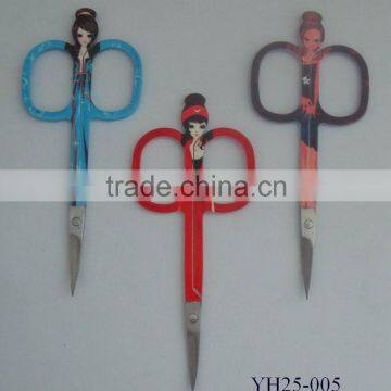 Beauty girl printing manicure scissors