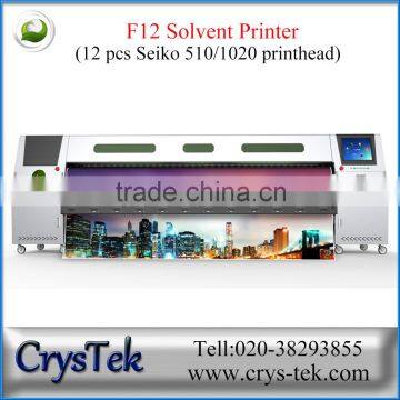 3.2m solvent printer with 12 pcs SPT 510 printhead large format print machine F12