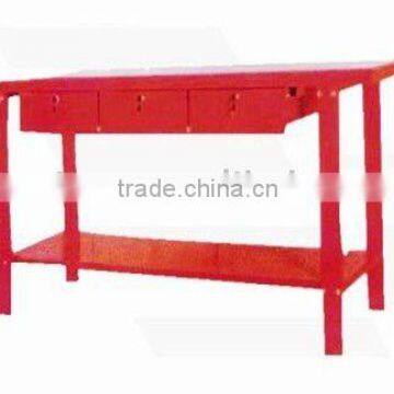 Metal heavy duty worktable with drawers