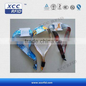 ISO14443A HF Ntag213/Ntag216 NFC Fabric Wristband For Festival/Event