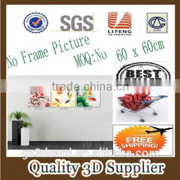 New Material PET 1.5mm No Frame Picture Advertising 3d picture for promotion