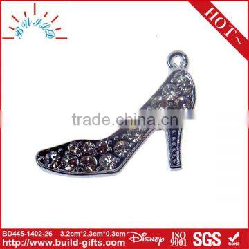 High-heeled shoes shape pendant Crystal Charms Pendant