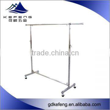hot sale racks chrome clothing hanging display stand/suit for garment shop&home&supermarket KF-R058