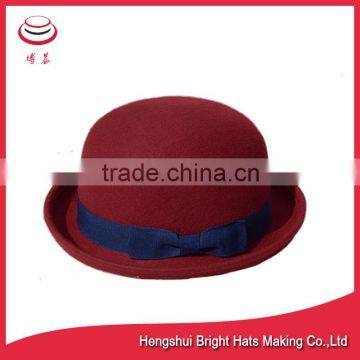 Australia Wool Felt Hat Bowler Hat With Bowknot photo-2
