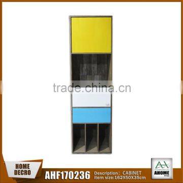 Latest Design Wooden Tall Cabinet With Drawers,Corner Display Wall Furniture
