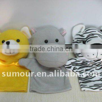 Animal Hand Puppet Plush-bear,tiger,hippo