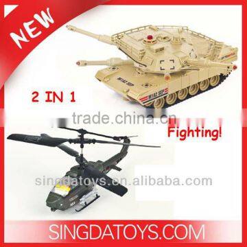 Newly JD803 Infrared RC Fighting Model Helicopter VS Tank