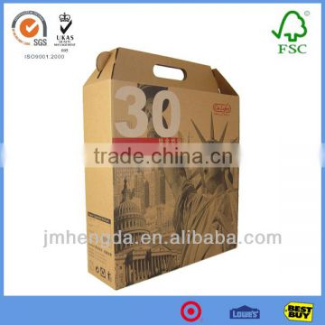 Fashion Design Custom Printing Cardboard Boxes Moving With Handle