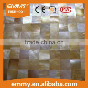 Super quality Luxury gold colors natural sea shell tiles mosaic