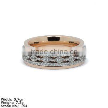 RZH-1554 Kinds Silver Jewelry Ring with CZ Stone And Rotating Ring Means Unite Silver Jewelry Ring