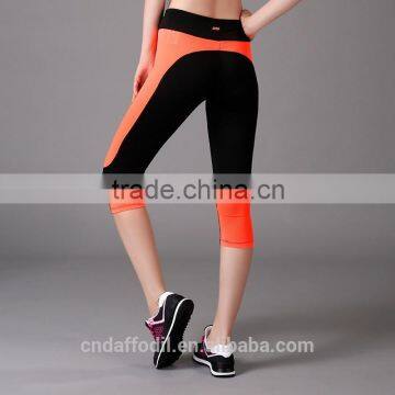 Custom women clothes stitching fashion flower yoga tight leggings