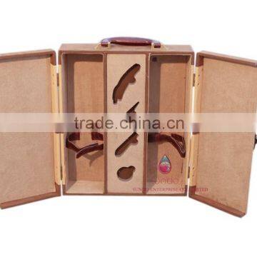 Hot New Products 2015 Leather Wine Carrier for 2 Bottles photo-4