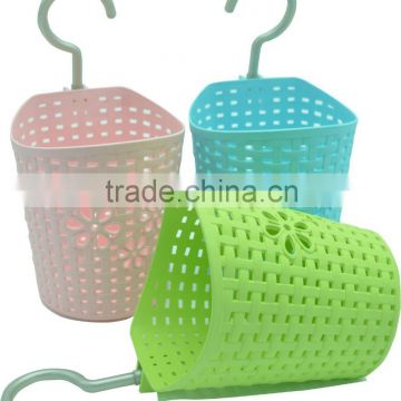 Small Plastic bathroom hanging baskets bathroom organizer