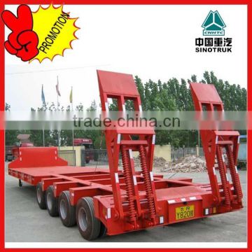 Low Price 2 Axle Lowbed Semi Trailer for Construction