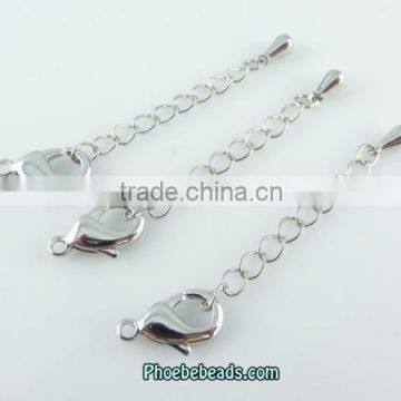 Wholesale Hot Sale 8mm Silver Lobster Adjustable Necklace Chain Clasp PB-JCS004