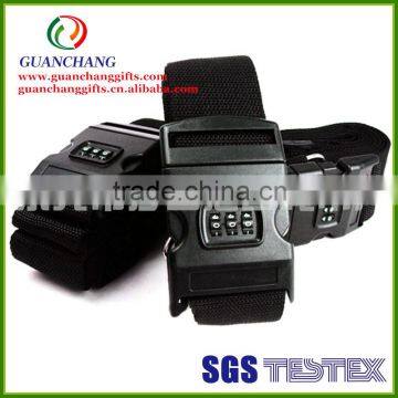 Personalized luggage tag loop strap with lock