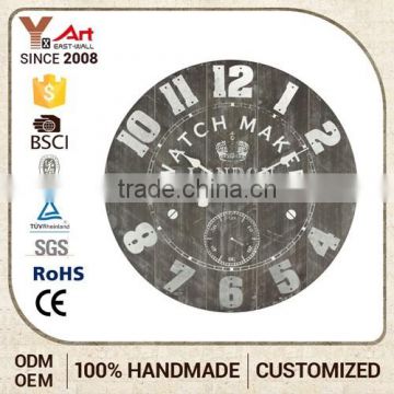 Vintage Look Custom Logo Best Price MDF Smart Clock 68cm