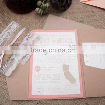 Handmade Burlap Wedding Invitations 2015 photo-3