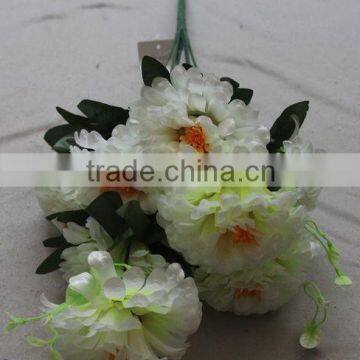 Latest Style 9 Heads Artificial Flower Plastic Flower Bouquet photo-2