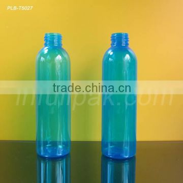 6oz Transparent Blue PET Cosmo Round Bottles