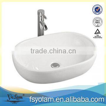 oval white ceramic hang wash art basin