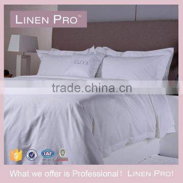 Linen Pro Hotel Satin Stitch White Bedding Collection