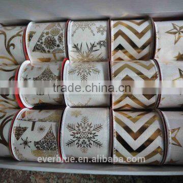 High quality Christmas linen Ribbon For Celebration