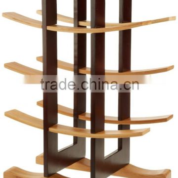 2015 new 12-Bottle Natural Bamboo Wine Rack colorful bamboo wine holder display