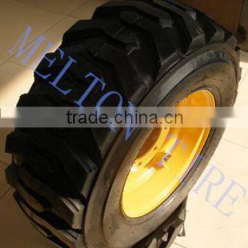 12-16.5 skid steer tire high rubber content super sidewall bobcat tire with rim