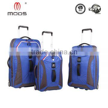 2016 New Design TRAVELLING LUGGAGE SET WITH INLINE-SKATE WHEELS with Aluminium trolley system