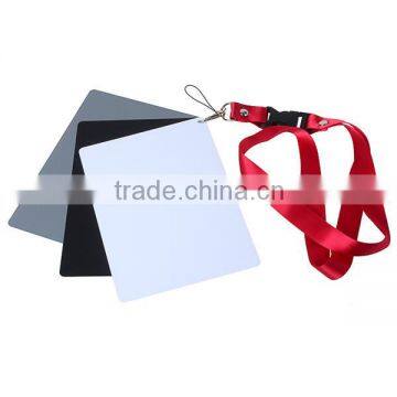 High Quality Three color calibrated reference Digital Grey Card White Black cards