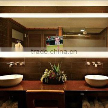 modern led hotel backlit mirror heat pad mirror with touch switch