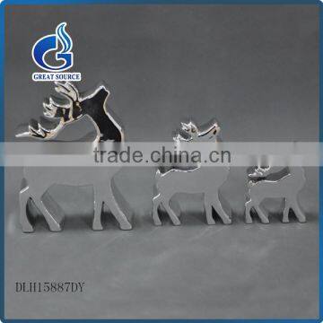 artificial flat shape ceramic christmas reindeer standing decorative