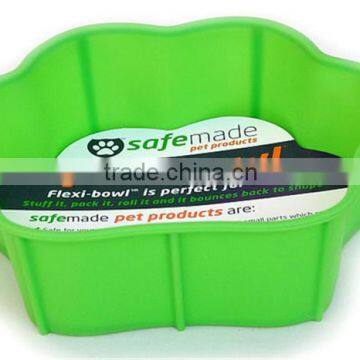 100% food grade silicone disposable pet bowls